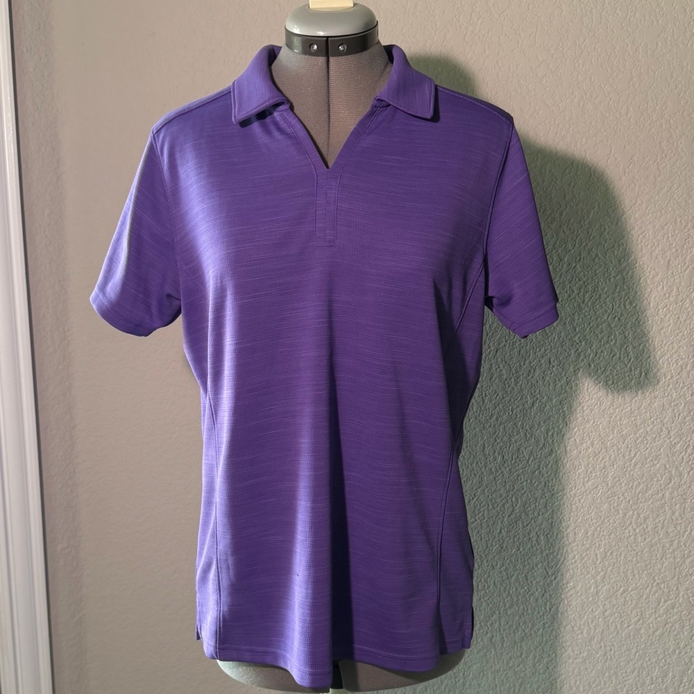 Pebble Beach Violet Performance Golf Polo Shirt Medium